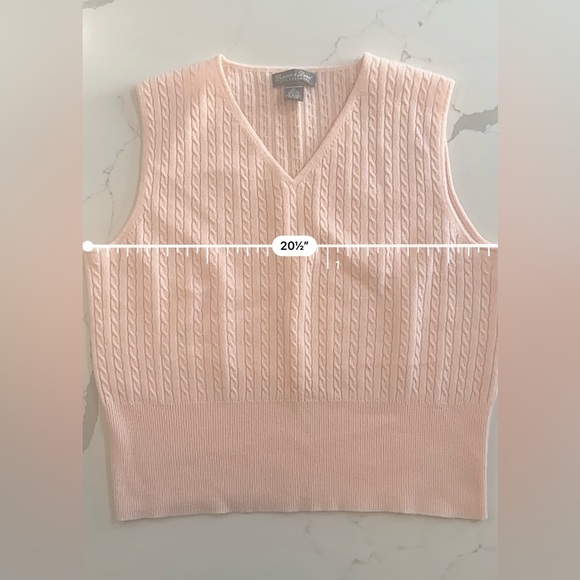 Grayson and Dunn Pink Cashmere Sweater Vest - Picture 4 of 5